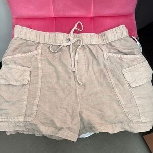 Nicole Miller Beige Cargo Shorts